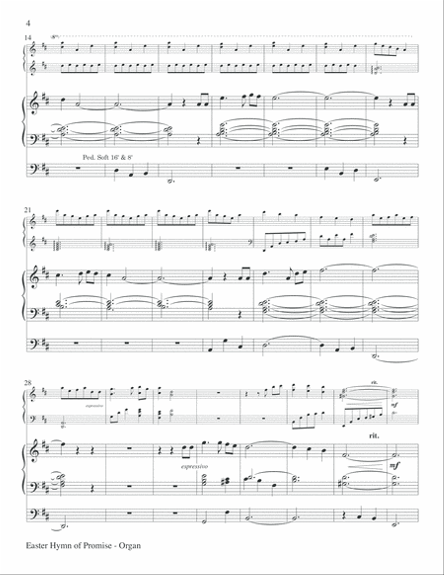 Easter Hymn of Promise Choir scores gallery preview page 4