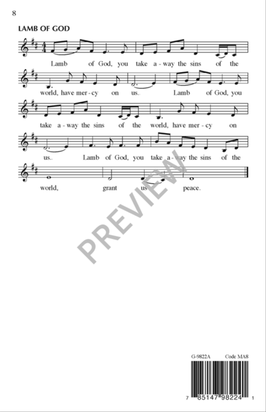 Ruah - Assembly edition Ruah - Assembly edition Unison Choir scores gallery preview page 9