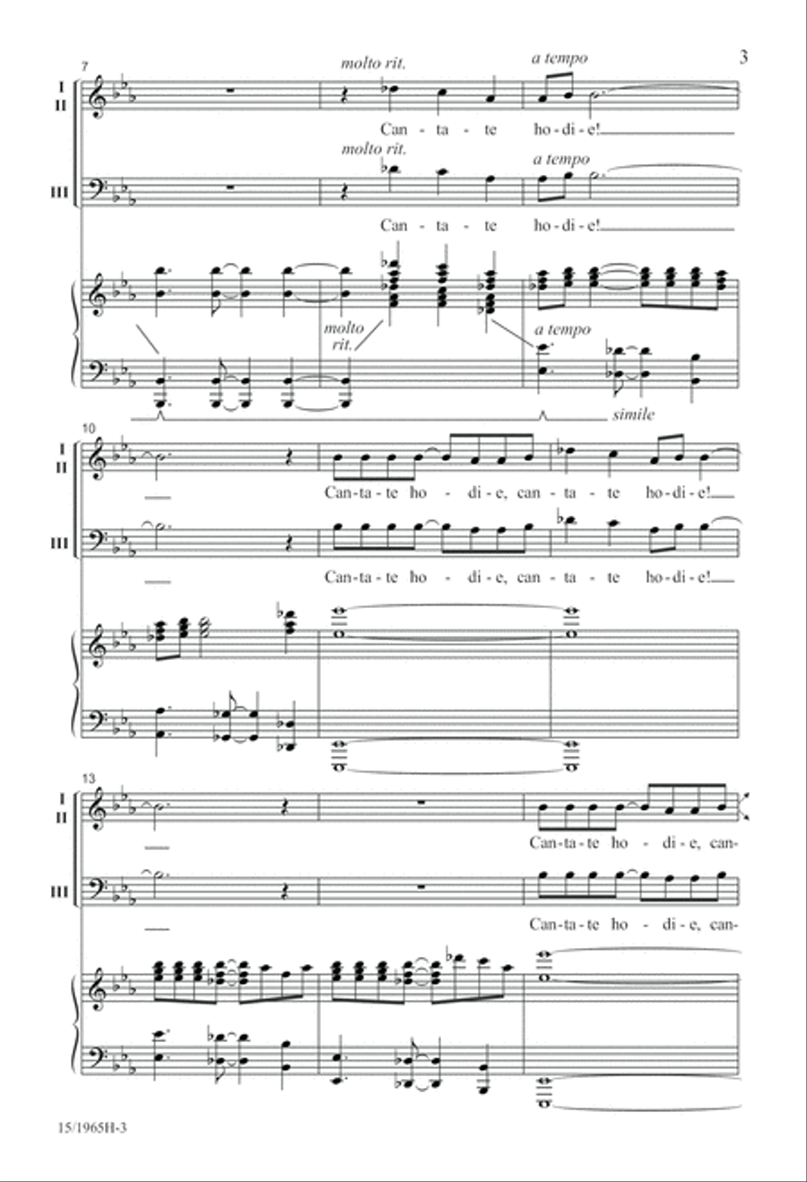 Cantate Hodie! (Sing Today) SSA scores gallery preview page 4