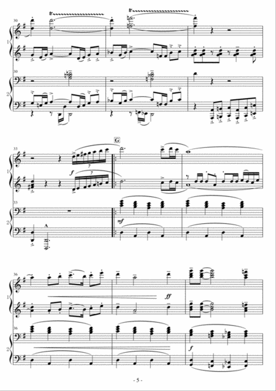 Thunderbirds Are Go Thunderbirds Are Go 1 Piano, 4-Hands scores gallery preview page 5