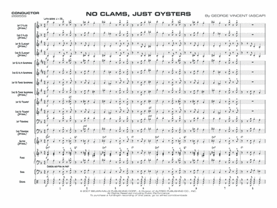 No Clams, Just Oysters: Score