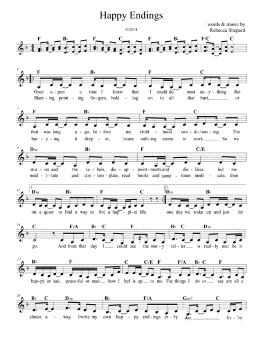 Happy Endings Happy Endings Small Ensemble scores gallery preview page 1