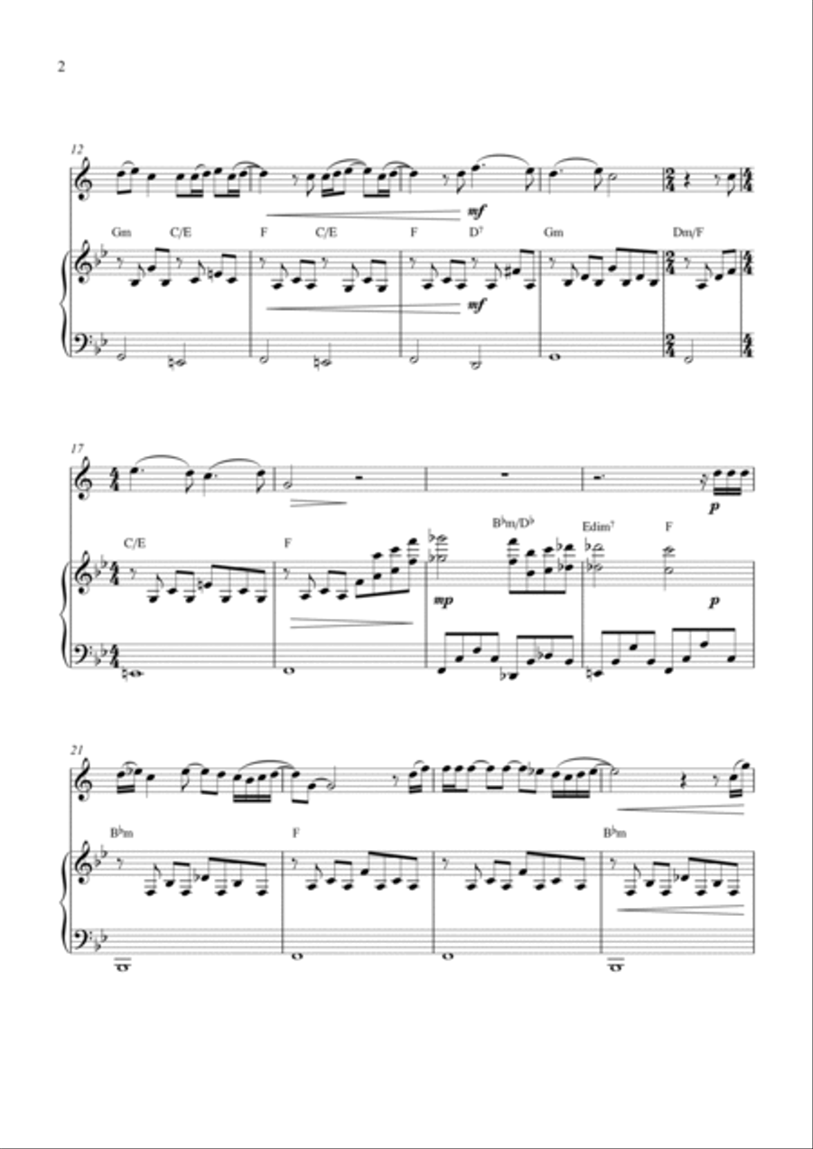 Je Veux Te Dire Adieu Je Veux Te Dire Adieu B-Flat Clarinet scores gallery preview page 2