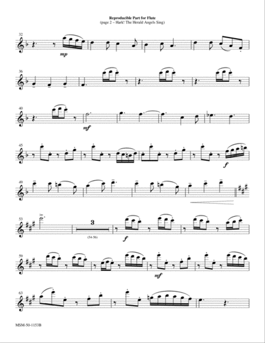 Hark! The Herald Angels Sing Choir scores gallery preview page 2