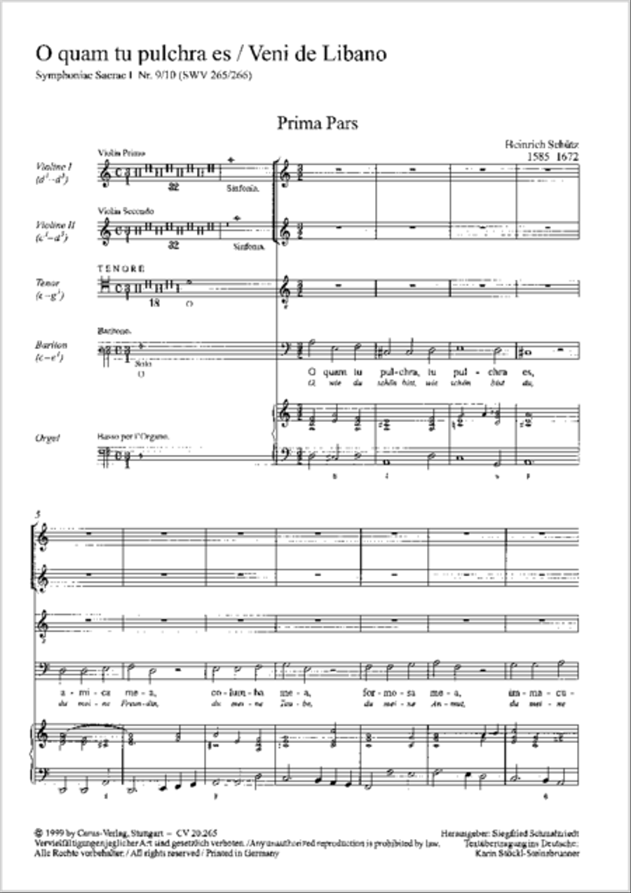 O quam tu pulchra es; Veni de Libano Score scores gallery preview page 22