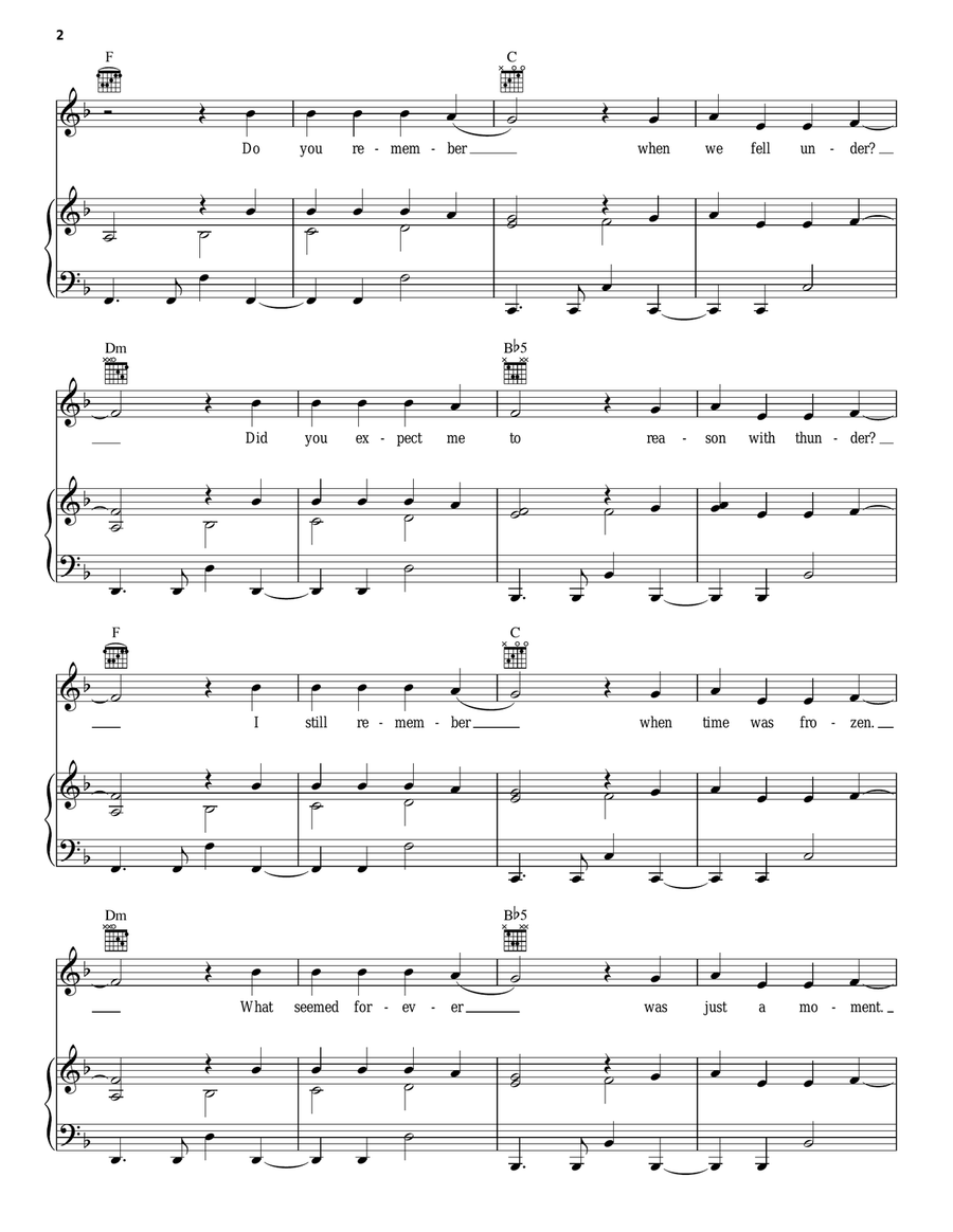 Feel The Light Piano, Vocal, Guitar scores gallery preview page 2