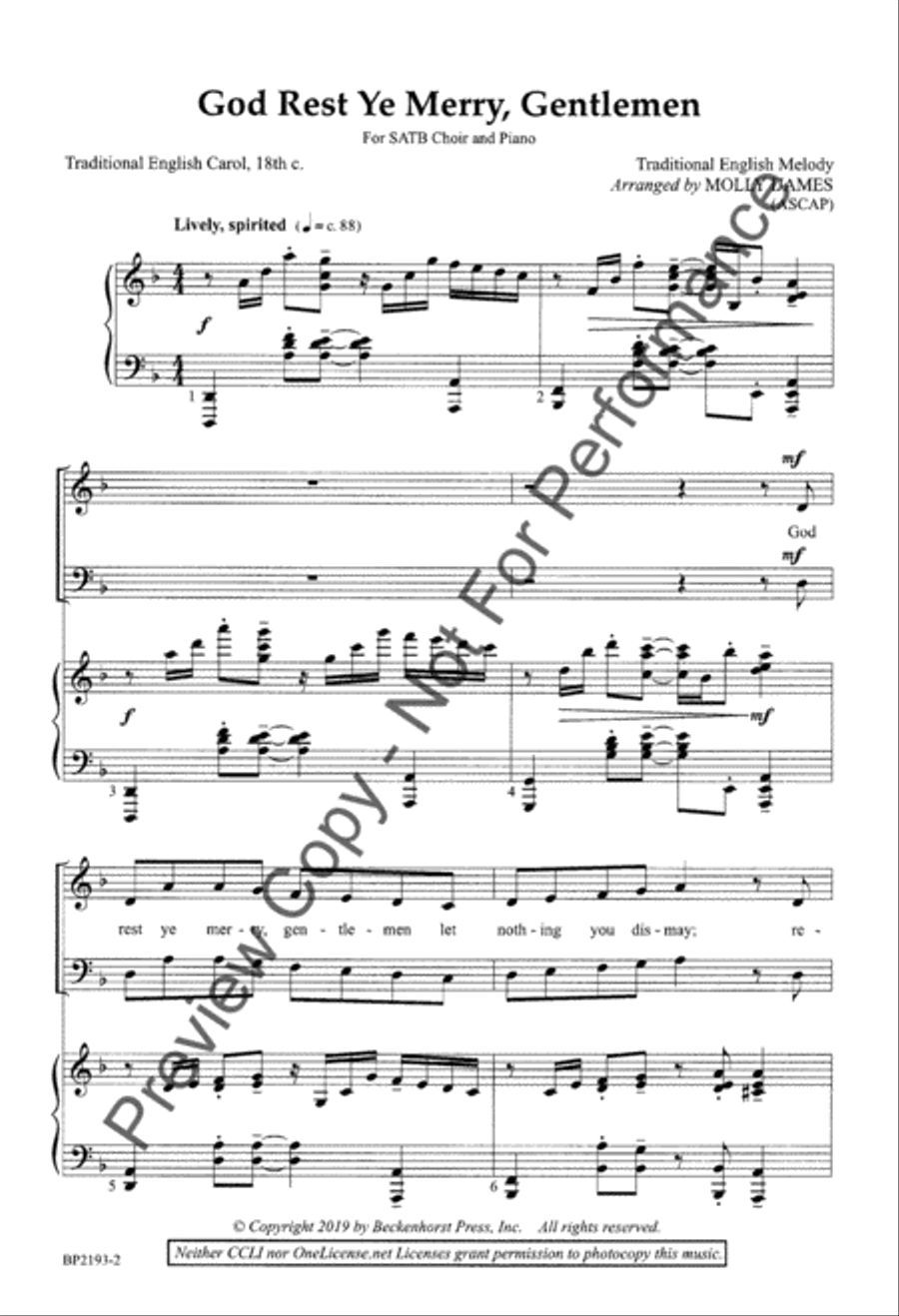 God Rest Ye Merry, Gentlemen - Ijames 4-Part scores gallery preview page 3
