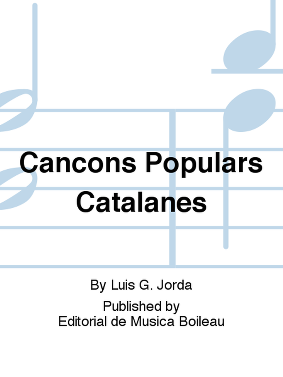 Cancons Populars Catalanes