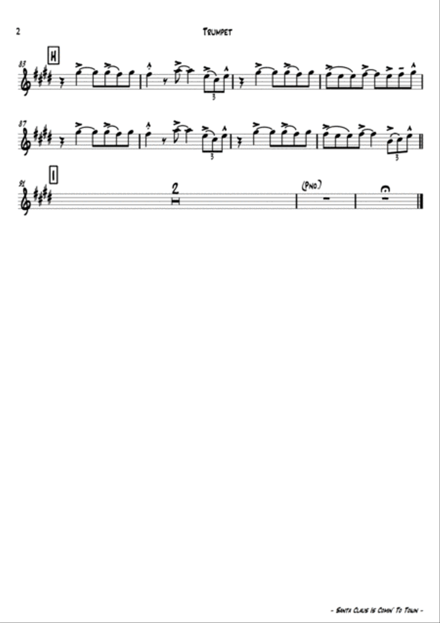 Santa Claus Is Comin' To Town Small Ensemble scores gallery preview page 3