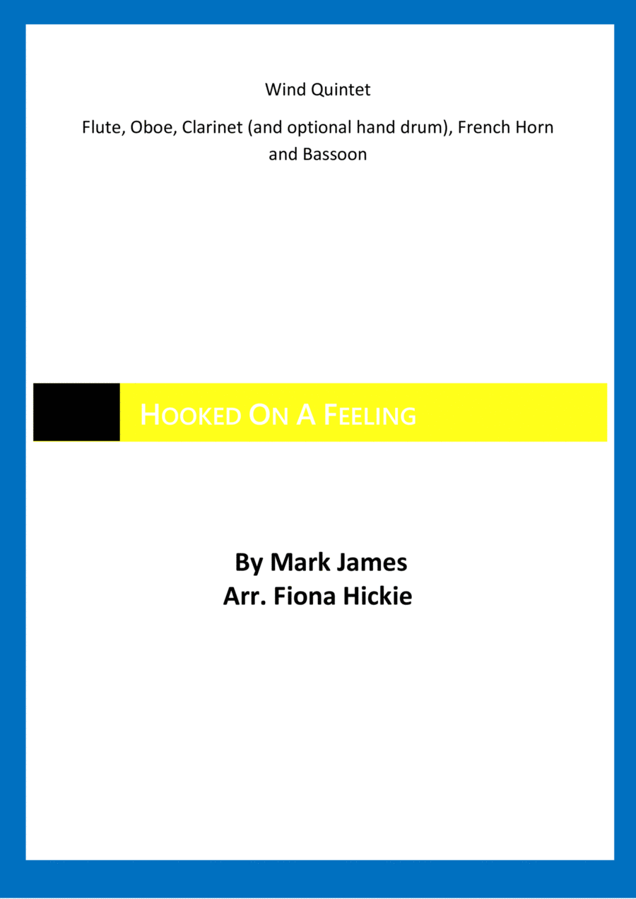 Hooked On A Feeling Woodwind Quintet scores gallery preview page 1