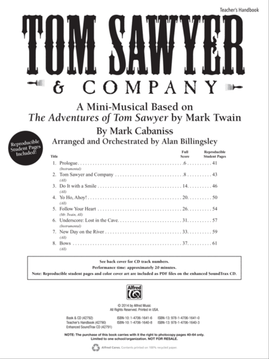 Tom Sawyer & Company CD scores gallery preview page 2