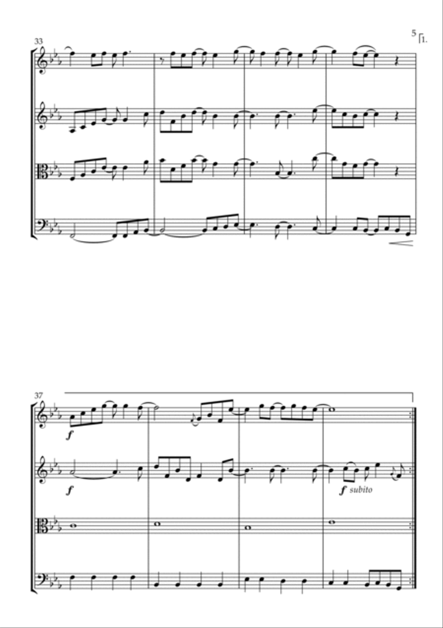 Dancin' In The Moonlight Dancin' In The Moonlight String Quartet scores gallery preview page 5