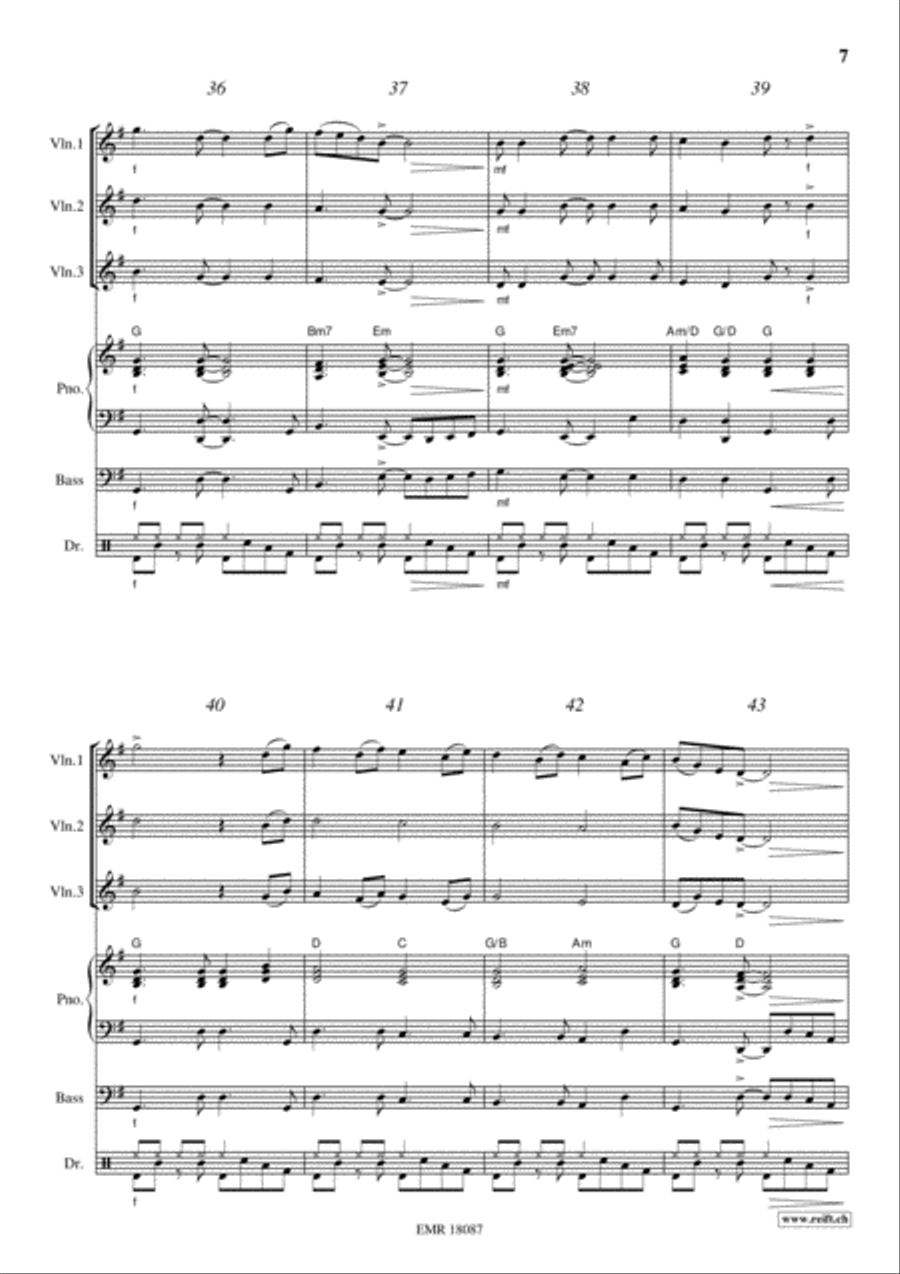 Banana Boat Song Violin scores gallery preview page 7