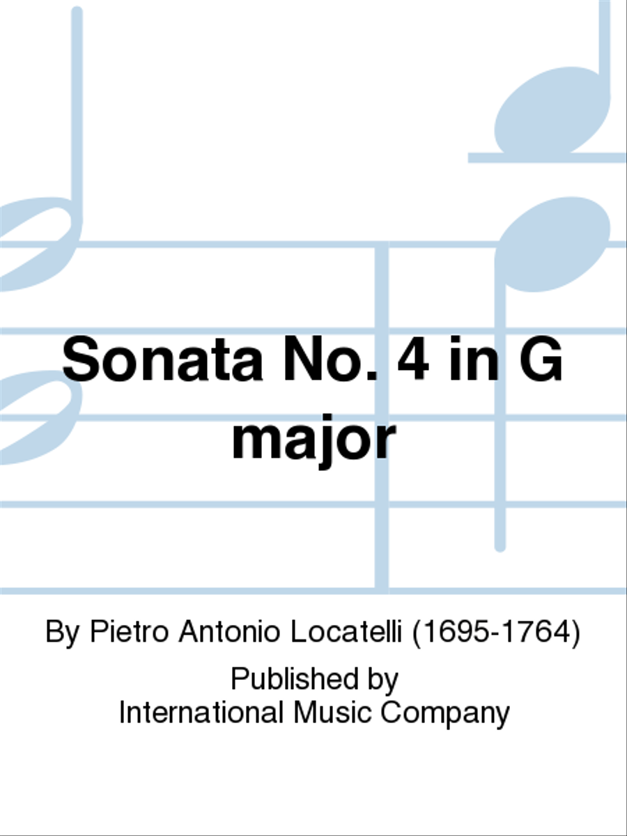 Sonata No. 4 In G Major