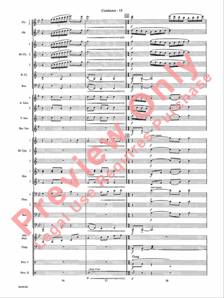 The Spirit of Orpheus (A Sinfonian Celebration) Concert Band scores gallery preview page 18