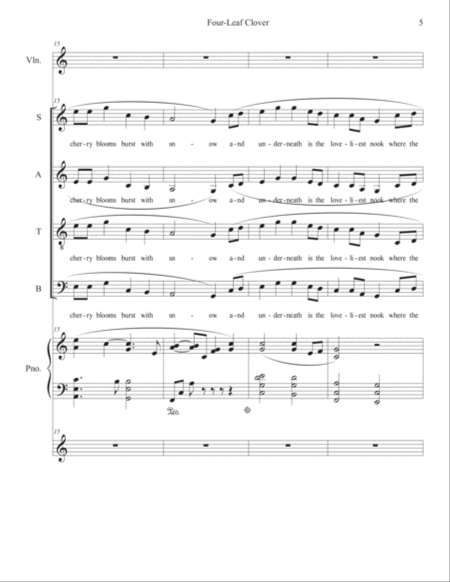Four-Leaf Clover 4-Part scores gallery preview page 5