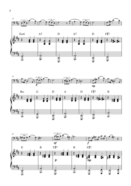 Serenade | Schubert | String Bass | Piano | Chords image number null