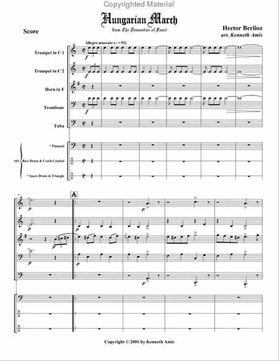 Berlioz hungarian shop march trombone