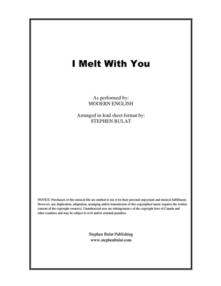 Book cover for I Melt With You