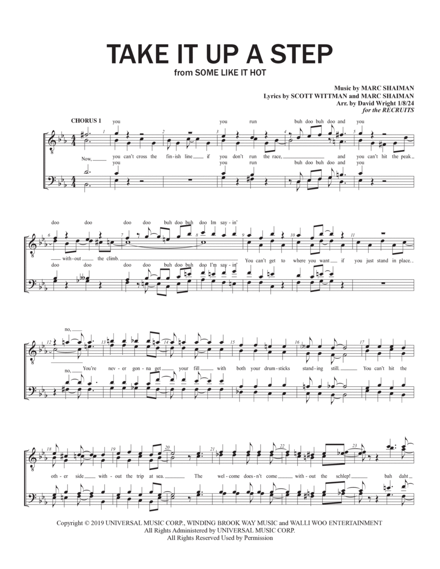 Take It Up A Step A Cappella scores gallery preview page 1