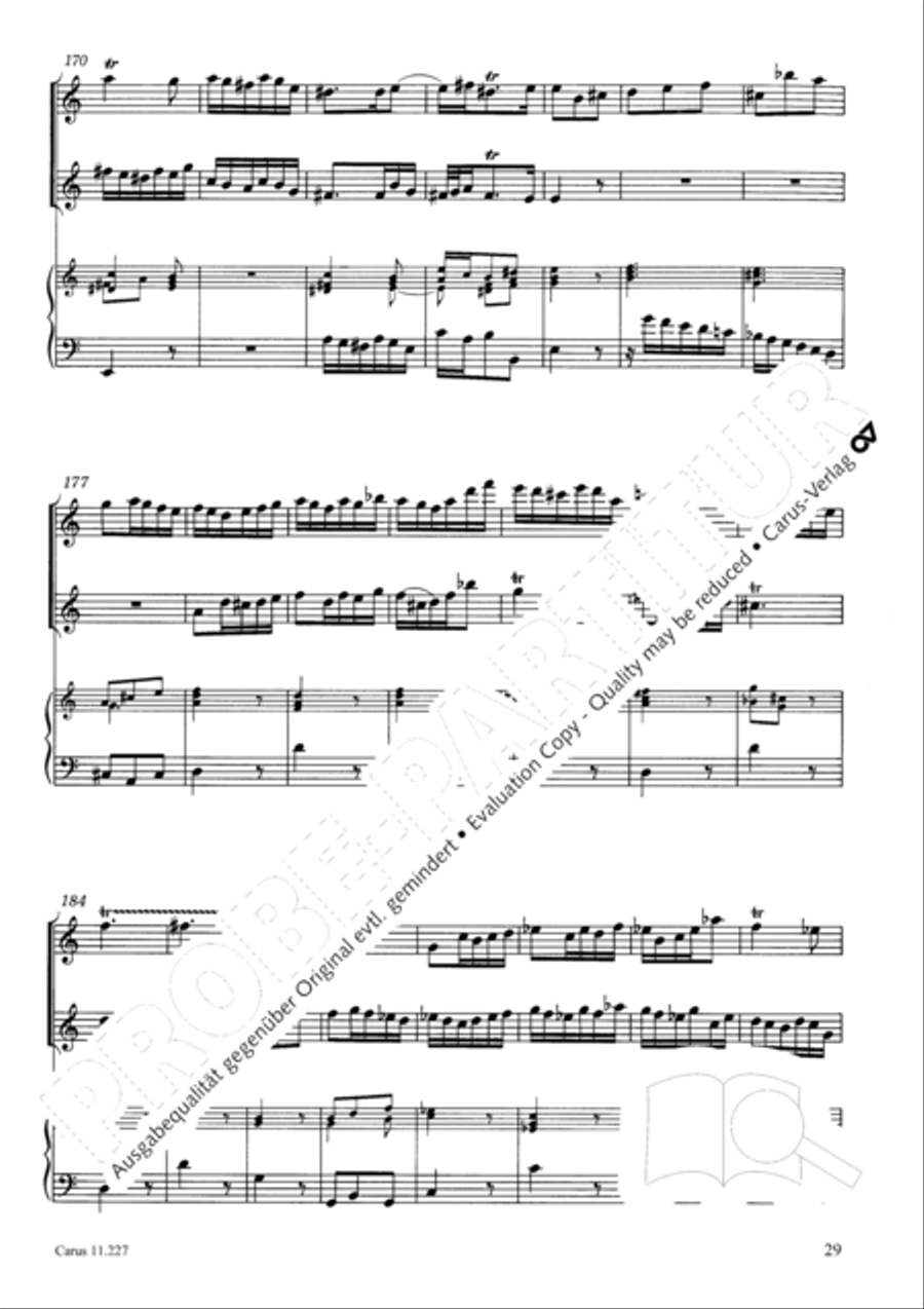 Concerto a tre in C Concerto a tre in C Recorder scores gallery preview page 30