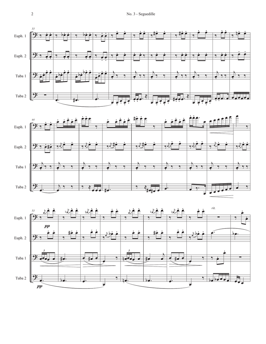 Seguedilla from Carmen Brass Ensemble scores gallery preview page 2