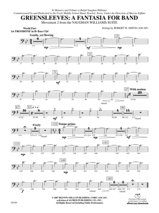 Greensleeves: (wp) 1st B-flat Trombone B.C.