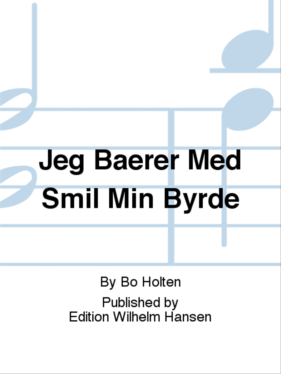 Jeg Bærer Med Smil Min Byrde Choir scores gallery preview page 1