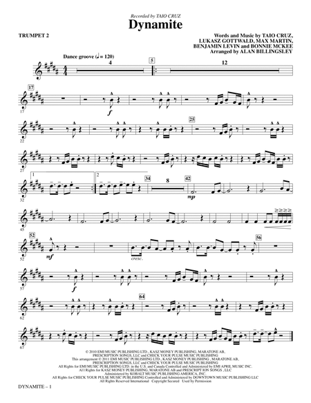Dynamite (arr. Alan Billingsley) - Bb Trumpet 2