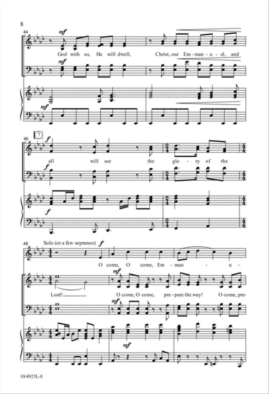The Coming of the Lord 4-Part scores gallery preview page 8