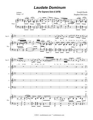 Laudate Dominum (Soprano Solo and SATB) (Piano/Vocal Score)
