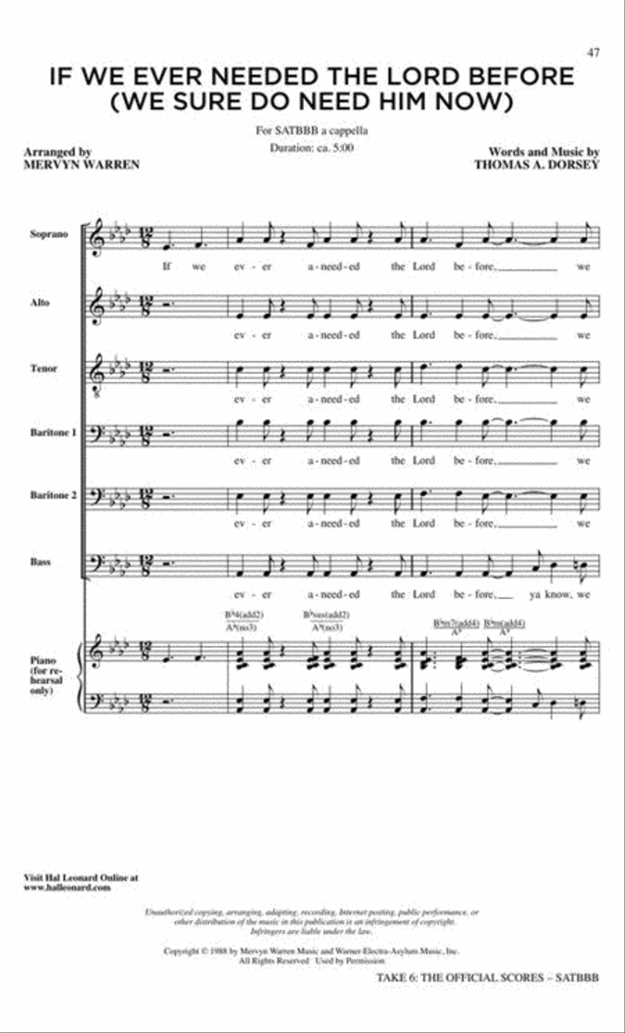 Take 6: The Official Scores Divisi scores gallery preview page 6