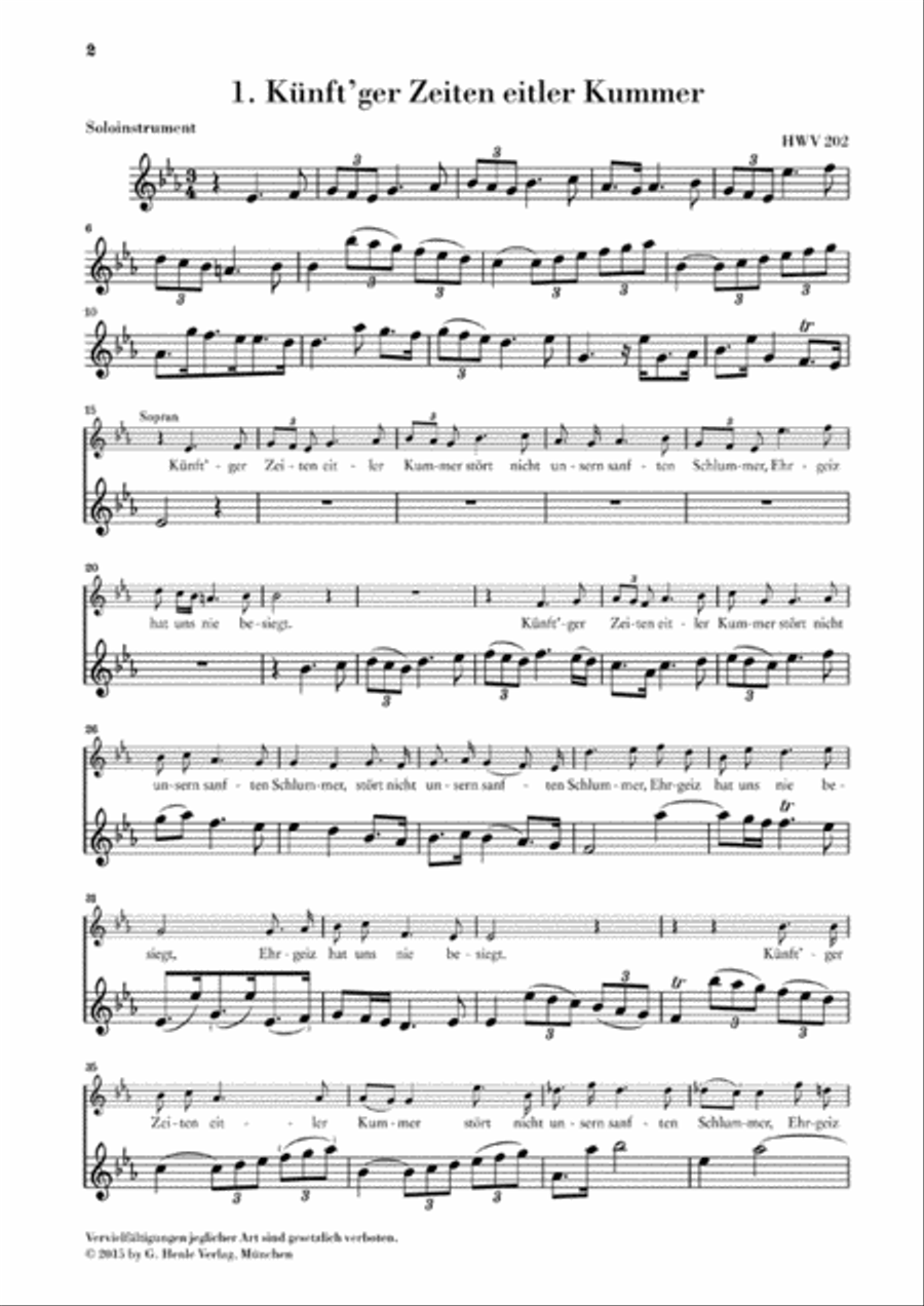 9 German Arias for Soprano, Solo Instrument and Basso Continuo Soprano Voice scores gallery preview page 6