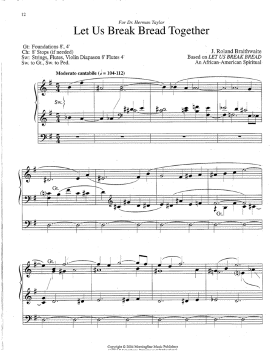 African-American Organ Music Anthology, Volume 5 Organ scores gallery preview page 3