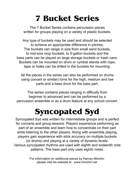 7 Bucket Series - Syncopated Syd image number null