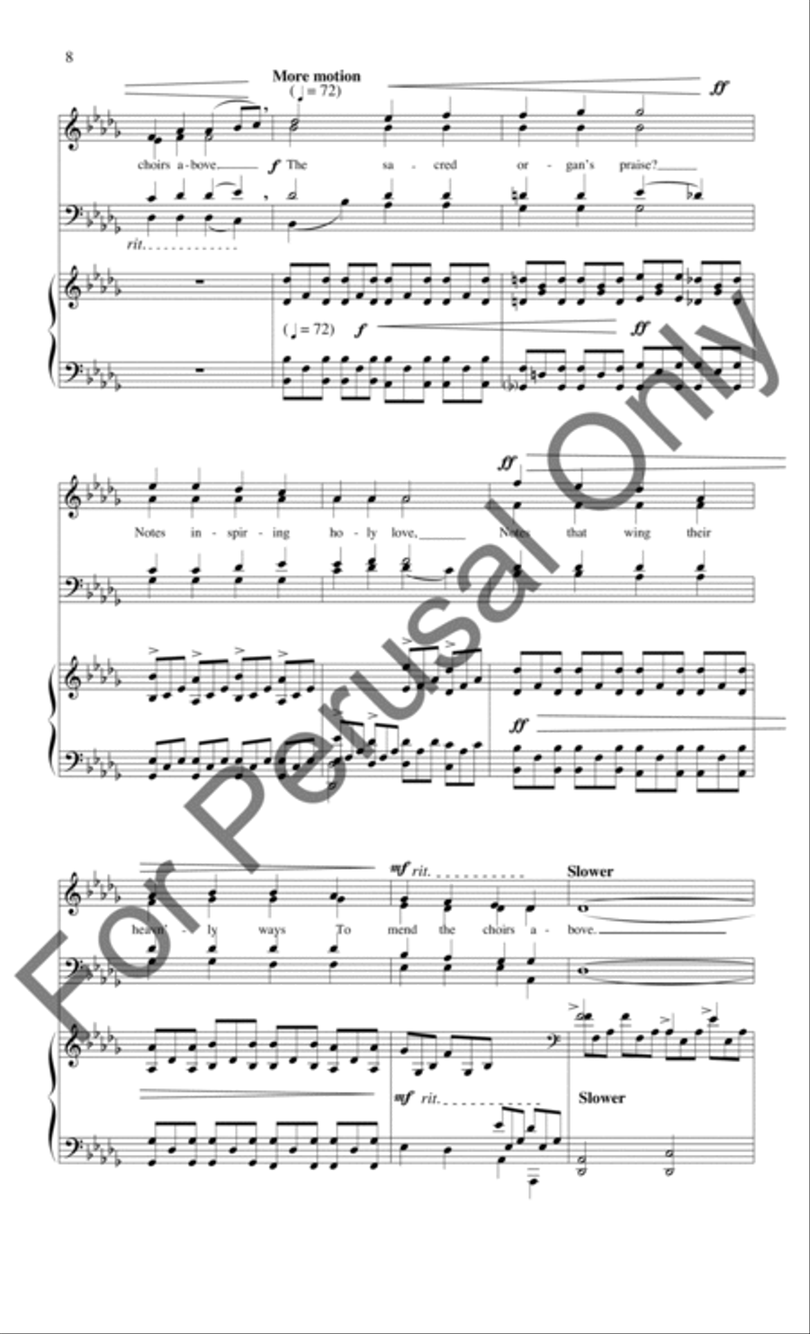 Ode To Music (Choral Score) 4-Part scores gallery preview page 9