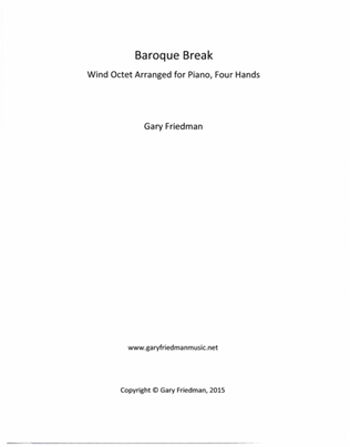 Book cover for Baroque Break Wind Octet Arranged for Piano, Four Hands