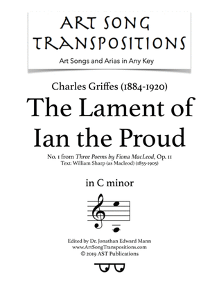 GRIFFES: The Lament of Ian the Proud, Op. 11 no. 1 (transposed to C minor)