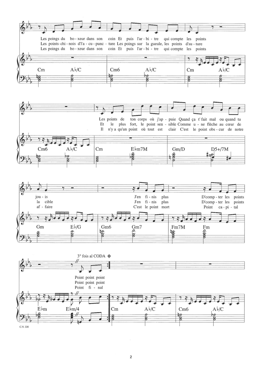 Points Piano, Vocal scores gallery preview page 2