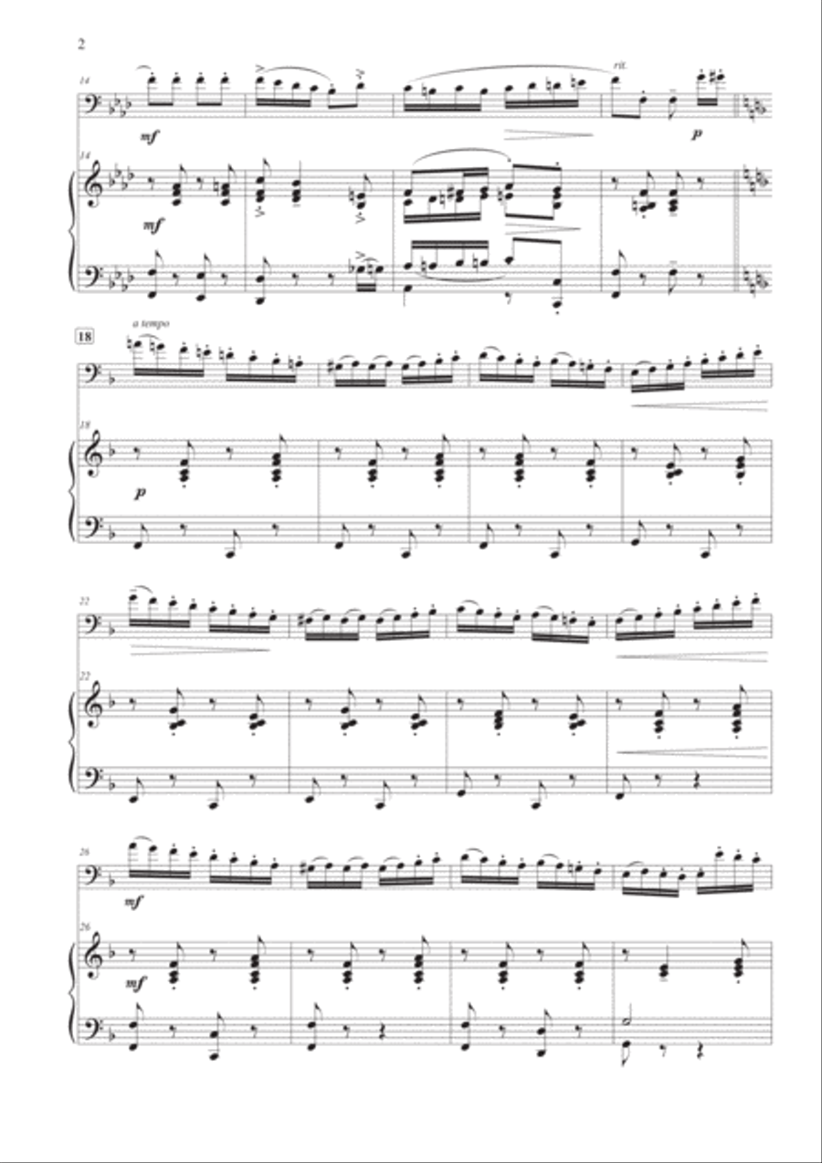 Italian Polka for Trombone & Piano Piano scores gallery preview page 4