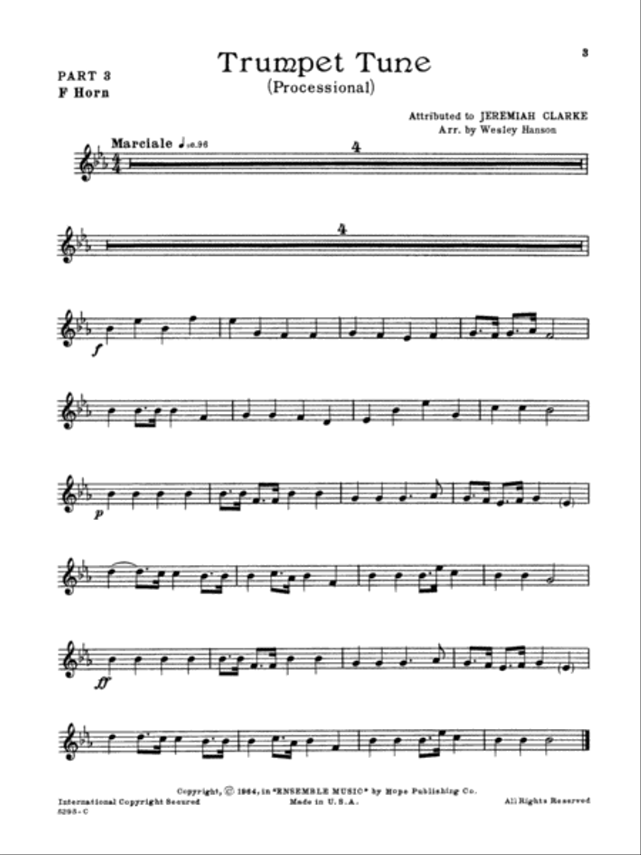 Ensemble Music for Church and School Horn scores gallery preview page 3