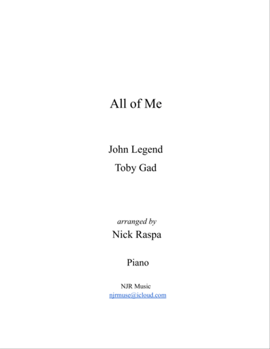 All Of Me Piano Solo scores gallery preview page 3