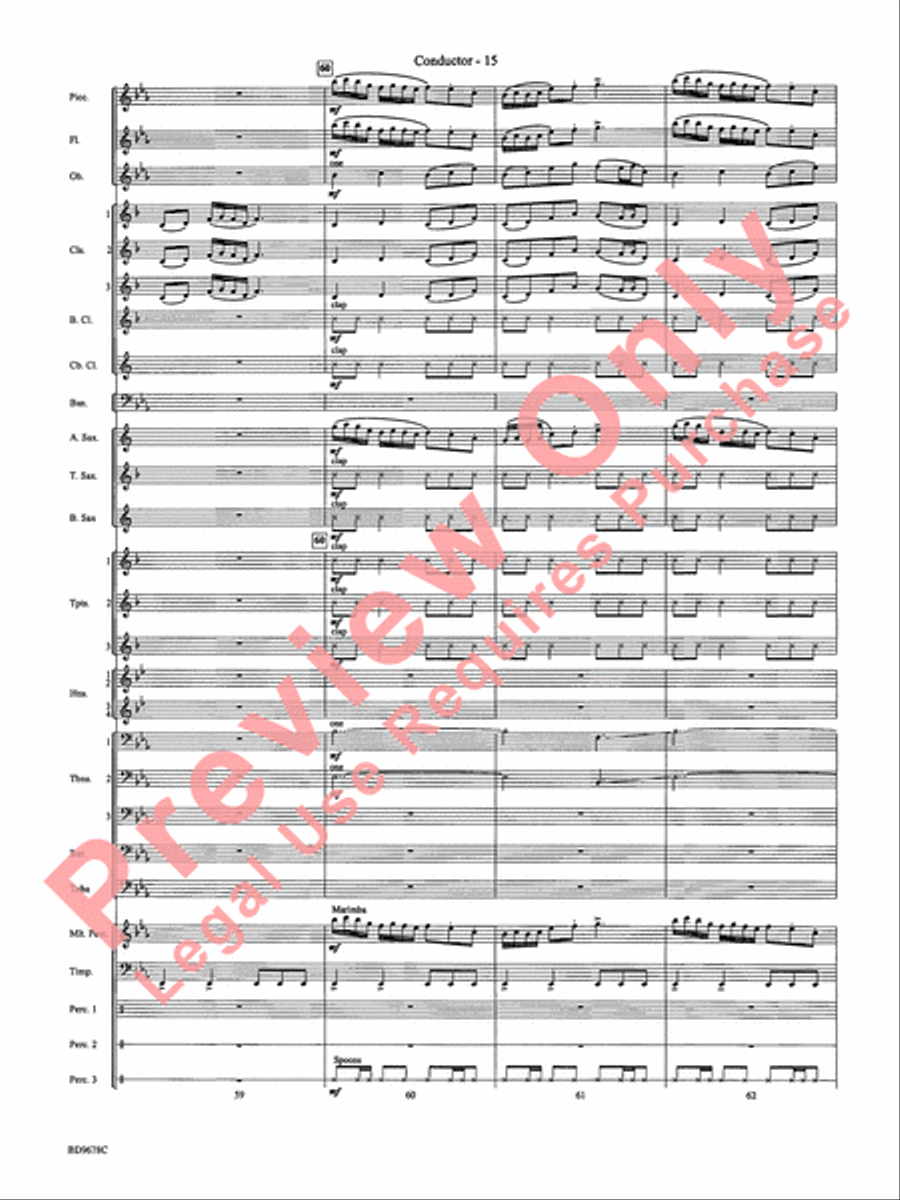 Through the Vulcan's Eye Concert Band scores gallery preview page 18