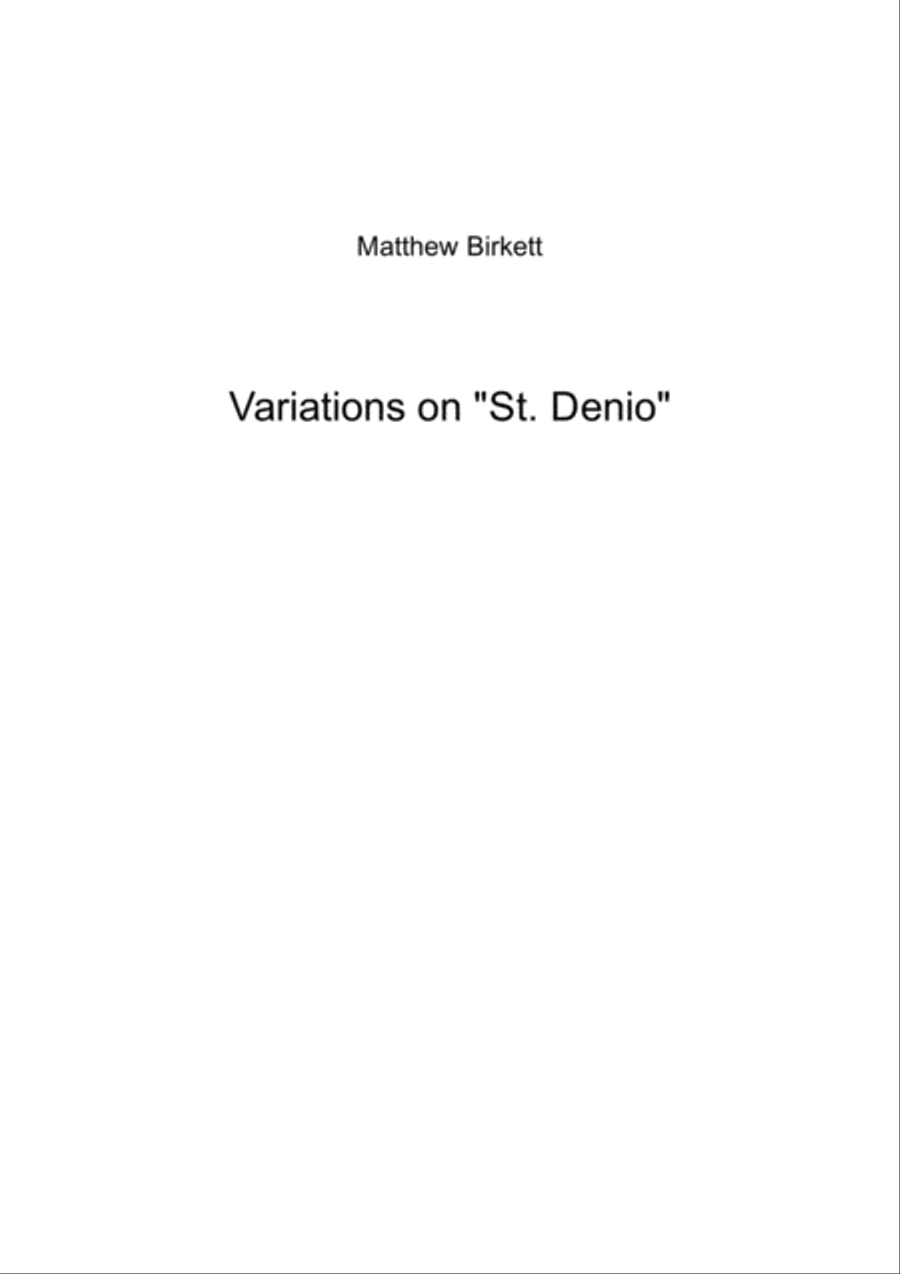 Book cover for Variations on "St. Denio"