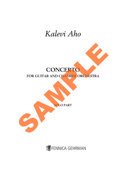 Concerto for guitar and chamber orchestra - Solo guitar part