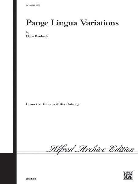 Pange Lingua Variations / Parts