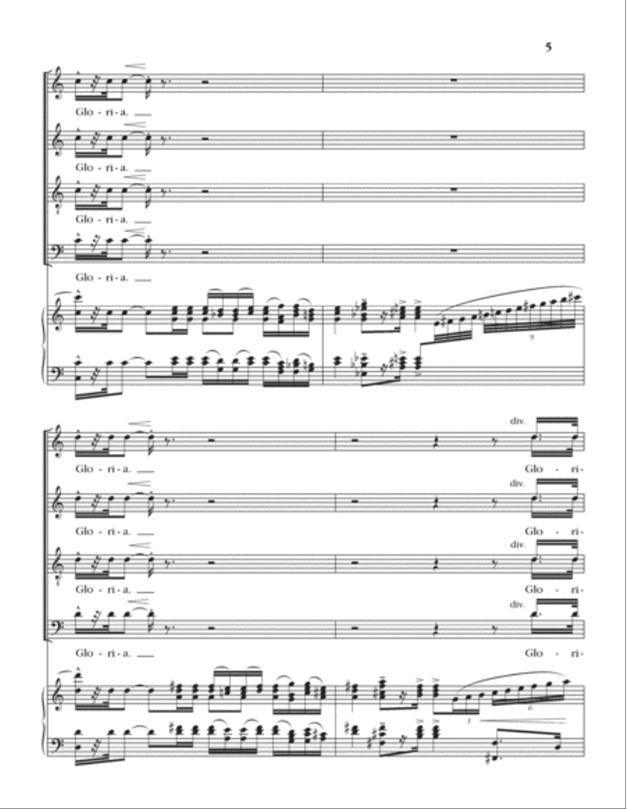 Gloria (SATB Version) (Choral Score) 4-Part scores gallery preview page 14