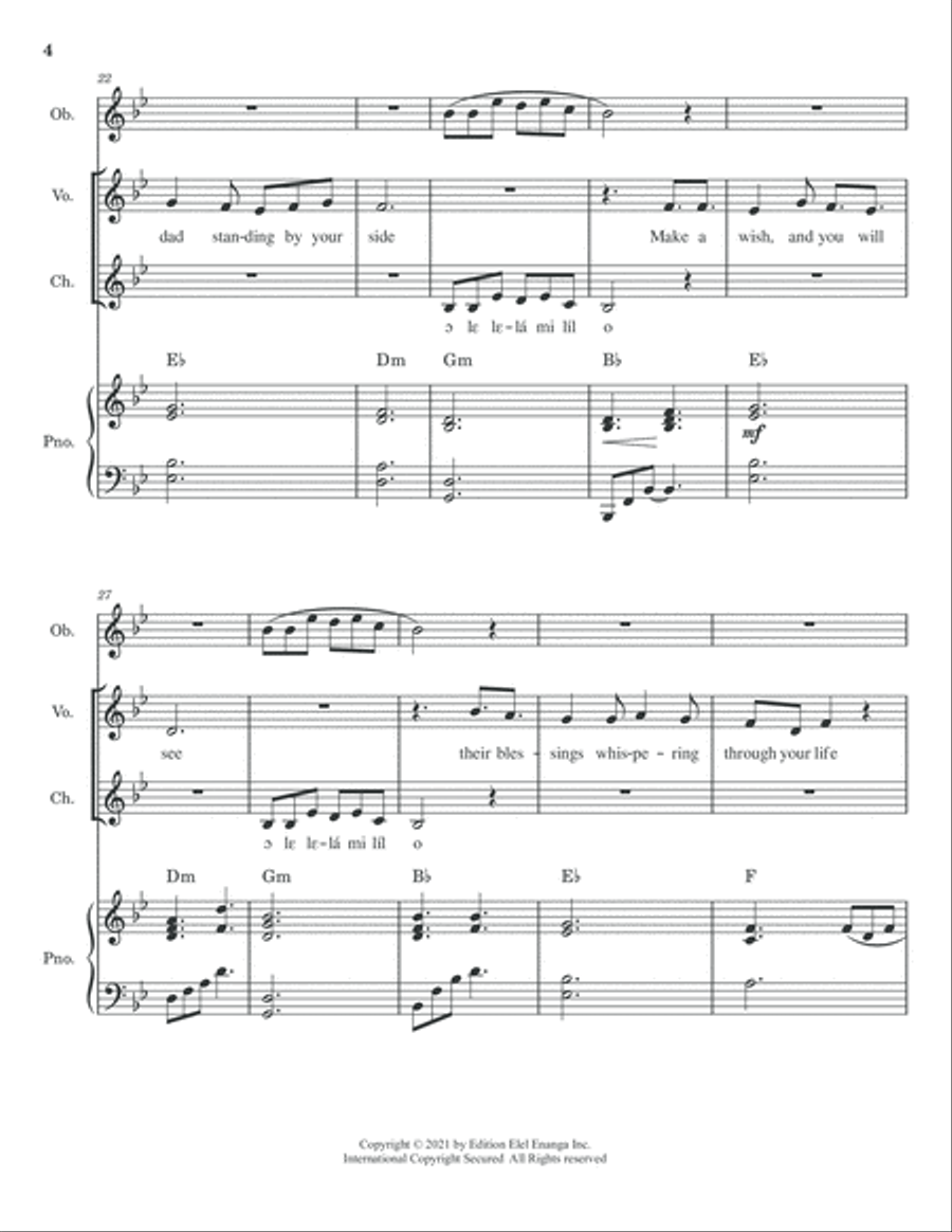 Mi Lil (a Tunen lullaby) Small Ensemble scores gallery preview page 5