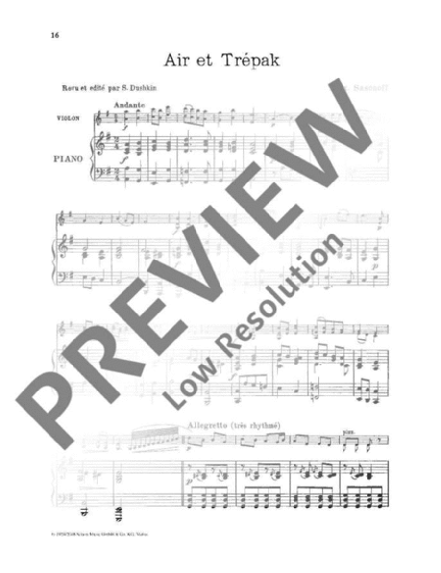 Samuel Dushkin Repertoire Violin Solo scores gallery preview page 17