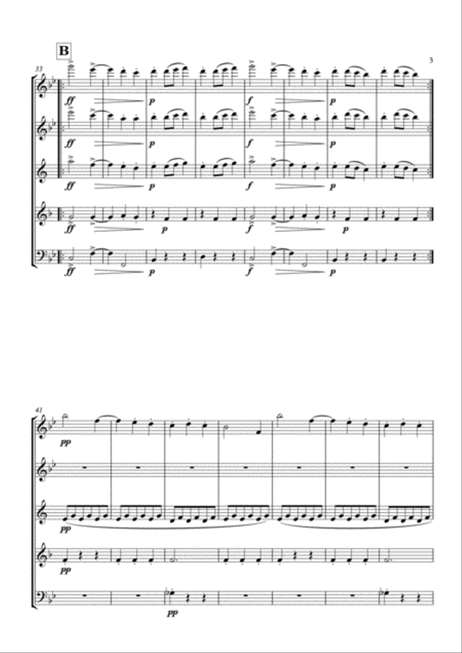 Slavonic Dance No. 8, Op. 46 arranged for Woodwind Quintet Woodwind Quintet scores gallery preview page 5